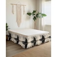 thumbnail image 2 of Black Beige Lake Wrap Around Bed Skirts for Queen Bed 16" Drop, Bed Skirt with Adjustable Elastic Belt Dust Ruffle Bed Valance for Bedroom Hotel Luxury Abstract Aesthetics Mysterious Bed Frame Cover, 2 of 7
