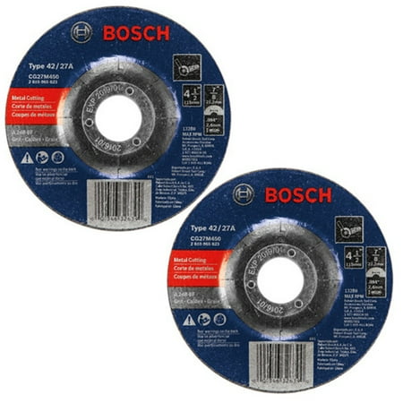 

Bosch 4-1/2 x 3/32 Inch 24 Grit Light Grinding/Cutting Wheels # CG27M450-2PK