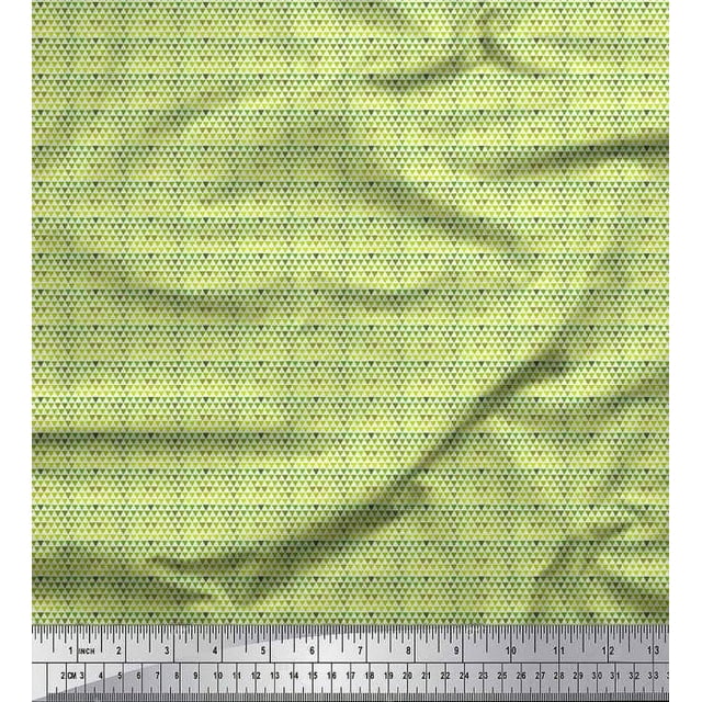 Soimoi Tissu Poly Georgette Triangle Petit Imprimé Tissu au Mètre 42 Pouces de Large