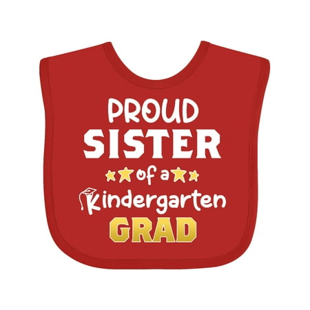 

Inktastic Proud Sister of a Kindergarten Grad Gift Baby Girl Bib