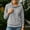 Gray, variant on Sevevn Women's Asymmetric Button Cowl Neck Sweatshirt Raglan Long Sleeve Soft Pullover Casual Loose Fit Top Black L