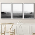 thumbnail image 3 of IDEA4WALL Framed Wall Art Print Set Minimalist Watercolro Black Sand Landscape Abstract Shapes Illustrations Modern Decorative Boho for Living Room, Bedroom, Office - 16"x24"x3 White, 3 of 5