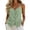 Mint Green, variant on cocolona Womens Summer Camisole Linen Tank Tops V Neck Sleeveless Button Shirts Trendy Casual Adjustable Strap Solid Color Blouses