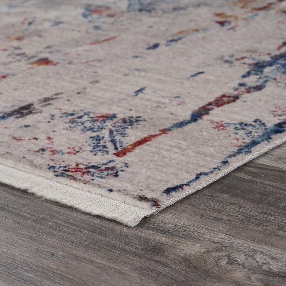 Ox Bay Mirage Abstract Runner Traditional Runner Rug, Blue