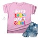 thumbnail image 3 of Camiseta de Profesor de Mujeres, 100 Días Feliz de la Escuela Imprimir Carta de Manga Corta para el Uso Casual Y de Fiesta, la Enseñanza Tee de Moda Temática, 3 of 4