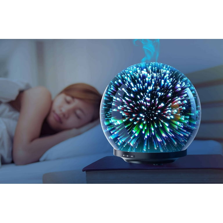 Essential Oil Diffuser 3D Galaxy 230ml Ultrasonic Glass Aromatherapy Diffusers