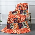 thumbnail image 3 of XMXT Flannel Throw Blanket, Abstract Eye Doodle Throw Blankets for Bed Couch Living Room, 50 x 70 inches, 3 of 9