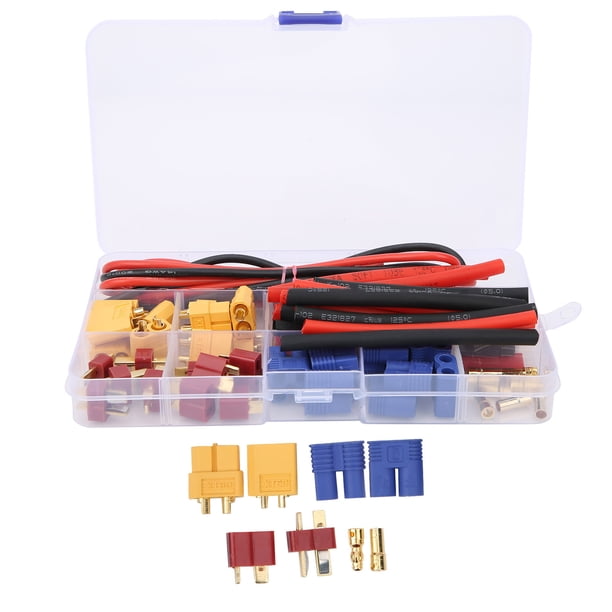 Conector Hembra RC Conector T RC de Alta Capacidad Reparación de Baterías de Litio RC Reemplazo de Cable de Silicona RC 14AWG Taller de Reparación de Baterías Hobby para Coche ANGGREK Otros