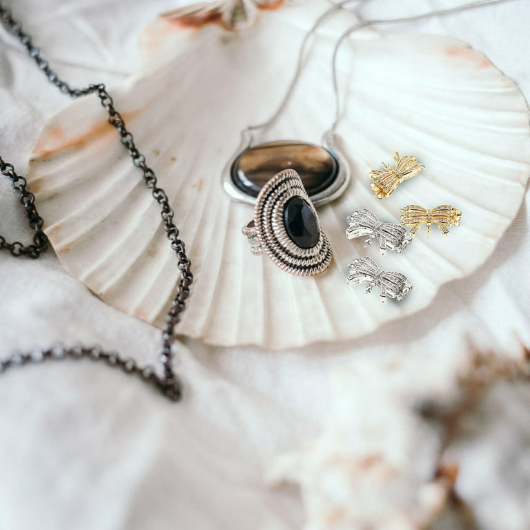 Ferencaa Slide Clasp Lock Necklace Connector Rhinestone Bow Charm