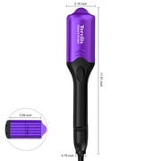 Terviiix Hair Crimper with 4 Changeable Plates, Ceramic Crimping Iron for Hair Styling, Purple