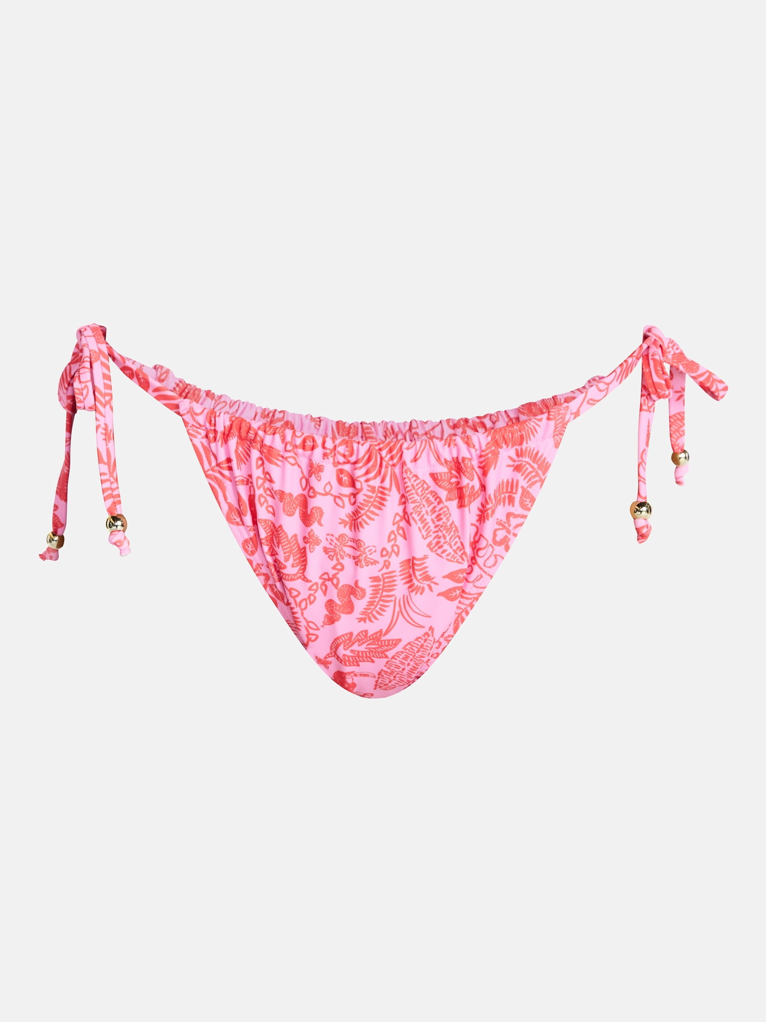 No Boundaries Low Waist Side Tie Bikini Bottoms, Women's XXS-XXL
