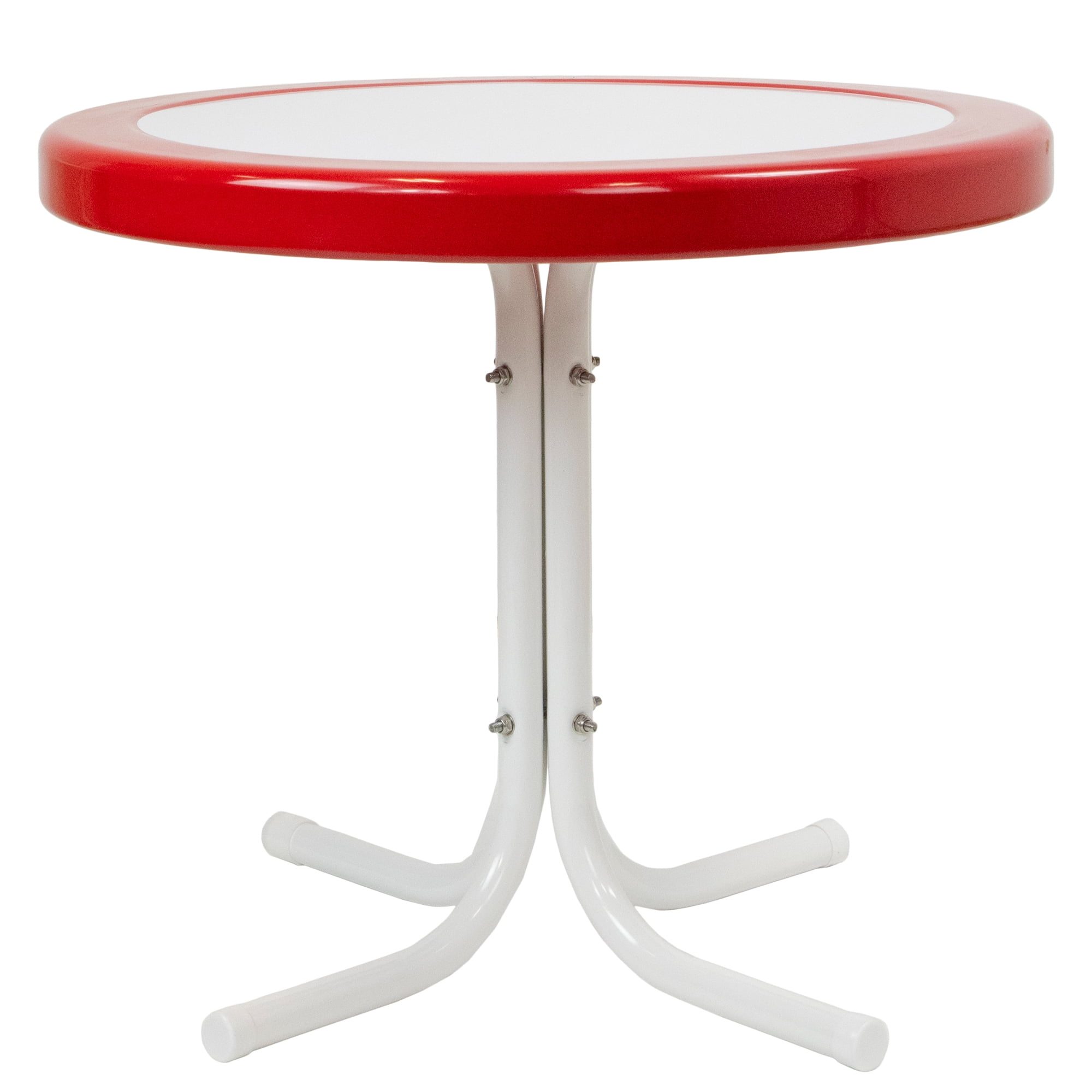 Kate and Laurel Celia Round Metal Foldable Accent Table, 15 x 26
