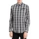 thumbnail image 1 of Calvin Klein Mens Jasper Plaid Button Up Shirt, black, M Neck, 1 of 1