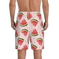 thumbnail image 3 of Kdxio Hand Drawn Watermelon Print Mens Sleep Shorts Bottoms Soft Comfy Pajama Wear Pants with Drawstring Pockets, 3 of 7