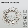 thumbnail image 3 of czcpp-Small D Rings Frame Hooks for Picture Hanging - 80 Pieces D Ring Picture Hangers for Frames and Canvas - Stainless Steel Frame Bracket Hanger with 80 Screws for Hard Walls, 3 of 4