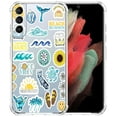 thumbnail image 1 of Good Vibes Clear Case for Samsung Galaxy S21,Aesthetic Art Design Case for Men Women,Unique Trendy Transparent TPU Bumper Case Cover, 1 of 5