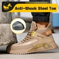 thumbnail image 2 of LAoutun Steel Toe Shoes for Men Mid Cut Work Shoe for Men Industrial Construction Safety Shoes, 2 of 6