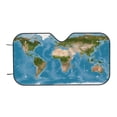 thumbnail image 6 of Lsque Earth View World Map Car Windshield Sun Shade | Accordion Folding Style Auto Shade for Car Truck SUV Van | Blocks UV Rays Sun Visor Protector | Small, 6 of 7