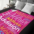 thumbnail image 6 of Custom Name Blanket for Kids Adults Personalized Blanket with Name Flannel Blanket Customized Name Blanket for Birthday Valentines Christmas Day (30x40, Pink), 6 of 6
