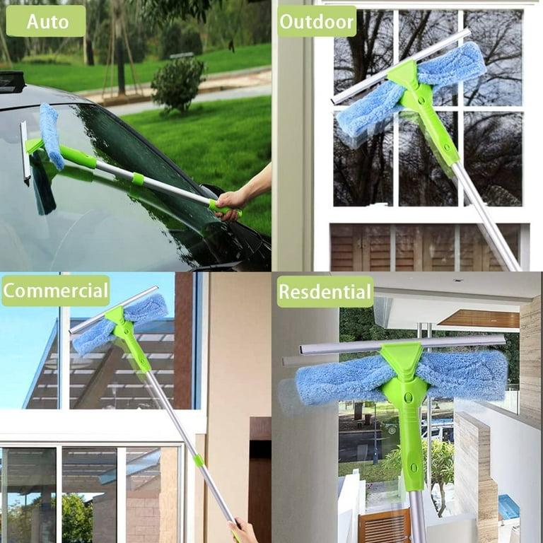 U Shape Window Cleaner Brush, Telescopic High-Rise Window Mirror Cleaning  Glass Cleaner Dust Brush, Window Cleaner Cleaning Brush Wiper, Best for  Long