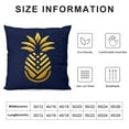 thumbnail image 5 of COMIO Yellow Pineapple Body Pillow Case Cover - Microfiber Bed Throw Pillow Covers, Summer Fruits Navy Blue Decorative Lumbar Pillow Cover with Envelope Closure for Sofa/Travel, 5 of 5