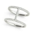 thumbnail image 1 of 14k White Gold Dual Band Bridge Style Diamond Ring (3/8 cttw) Size 6, 1 of 4