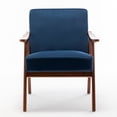 thumbnail image 6 of Soft Velvet and Wood Chair | Ideal for Bedroom Nook, Enhances Room's Aesthetic, 6 of 6