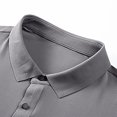 thumbnail image 5 of Zylanna Men's Button Polo Shirts Tee, Turndown Collar Summer Solid Color Short Sleeve Casual Pullover for Men Dark Gray Size XL, 5 of 6
