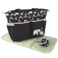 thumbnail image 3 of Baby Essentials Multi-Pocket Jungle Animals Baby Diaper Tote Bag with Matching Foldable 6 Ply Diaper Changing Pad and Velcro Closure Pacifier Pouch, 3 of 6