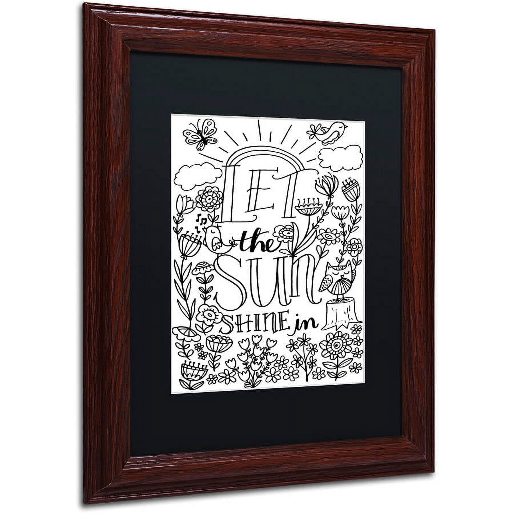 Trademark Fine Art "Let The Sun Shine" Canvas Art by Elizabeth Caldwell, Black Matte, Wood Frame