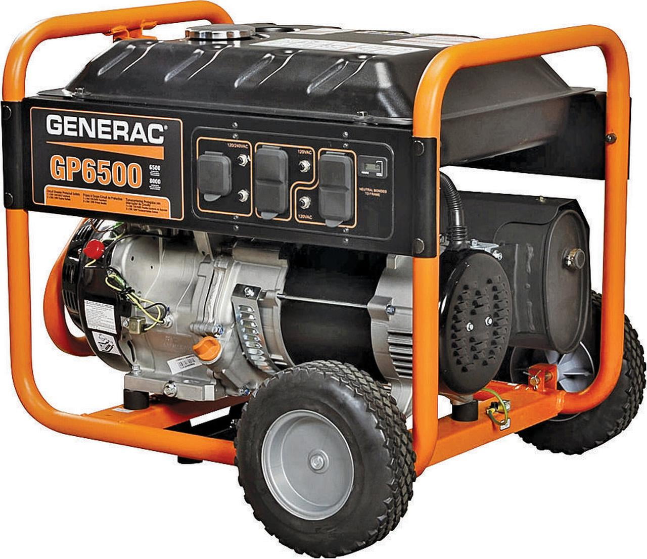 Generac GP6500 Heavy Duty Portable Generator 120 240 VAC 54 2 27 1 A generac-gp6500-heavy-duty-portable-generator-120-240-vac-54-2-27-1-a
