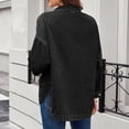 thumbnail image 4 of MaFYtyTPR Women's Denim Jackets Fashion Casual Long Sleeved Button Pocket TurndownCollar Coat with Pocket Slim Comfy Cardigan Jean A-Black S, 4 of 6