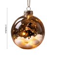thumbnail image 3 of Glowing Halloween Story Ornament,3.15 inch Transparent Hanging Balls with Exquisite Holiday Scene Pattern and Warm LED Lights,Party Hanging Decor, 3 of 7