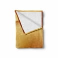 thumbnail image 2 of Orange and Yellow Soft Flannel Fleece Throw Blanket, Abstract Vivid Colors in Wavy Composition Fantasy Romantic Curves, Cozy Plush for Indoor and Outdoor Use, 50" x 60", Orange Yellow, by Ambesonne, 2 of 6