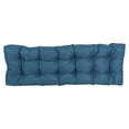 thumbnail image 2 of 55-inch by 19-inch Tufted Solid Outdoor Spun Polyester Loveseat Cushion Blue-Color, 2 of 3