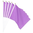 thumbnail image 1 of Púrpura Bandera con Palo A Mano Sostenida Pequeña Mini Bricolaje Bandera 11.8 Pulgadas x 7.8 Pulgada Cuadrado para Festival Eventos Decoración de fiesta Paquete de 25 Unique Bargains banderas al aire libre, 1 of 5