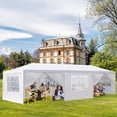 thumbnail image 1 of Outdoor Patio Gazebo Tent, 10' x 30' Canopy Tent with 8 Side Walls, SEGMART Upgraded Outdoor Party Wedding Tent for Outsides, White Backyard Tent for Catering Garden Beach Camping, L230, 1 of 10