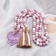 thumbnail image 5 of Valentines Day Decorations, Valentine's Day Gift, Wooden Bead String with Rope Tassel, Wooden Bead String Pendant, the Most Romantic Gift for Her, 5 of 6