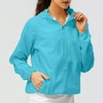 thumbnail image 7 of Npasoilc Sunscreen Tops for Women Lightweight Long Sleeved Full Zipper With Pocket Tops Outdoor Hoodie Jackets Quick Dry Blouse, 7 of 7