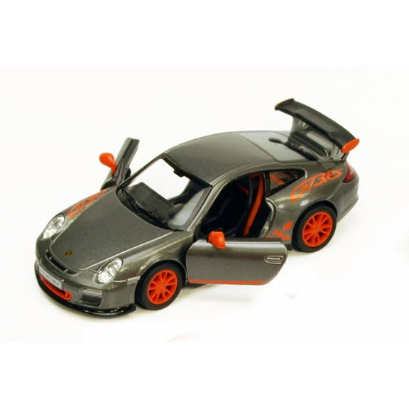 2010 Porsche 911 GT3 RS, Gray - Kinsmart 5352D - 1/36 scale Diecast Model Toy Car (Brand New, but NOT IN BOX)
