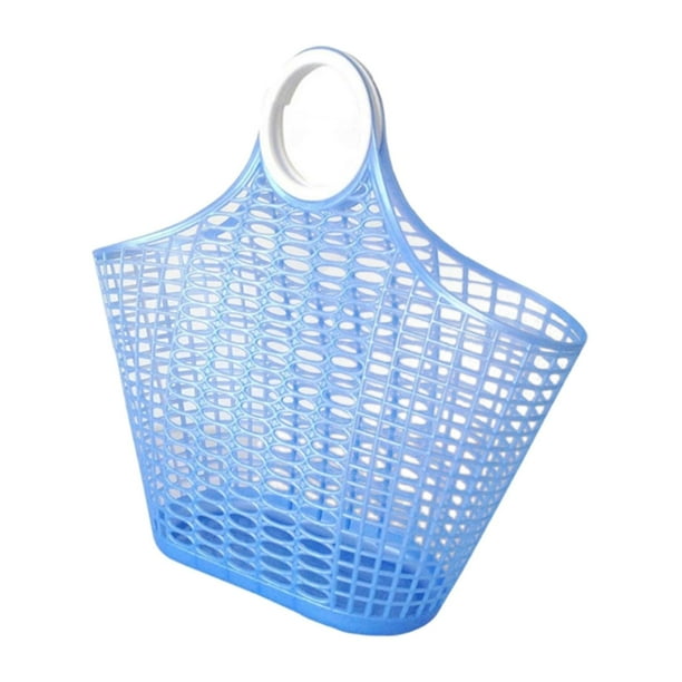 Cesta de la compra, bolsa para productos, gran capacidad, con asas, cesta para la compra, cesta para el baño Púrpura