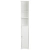 AOOLIVE FCH One Door & Three Layers Bathroom Cabinet White