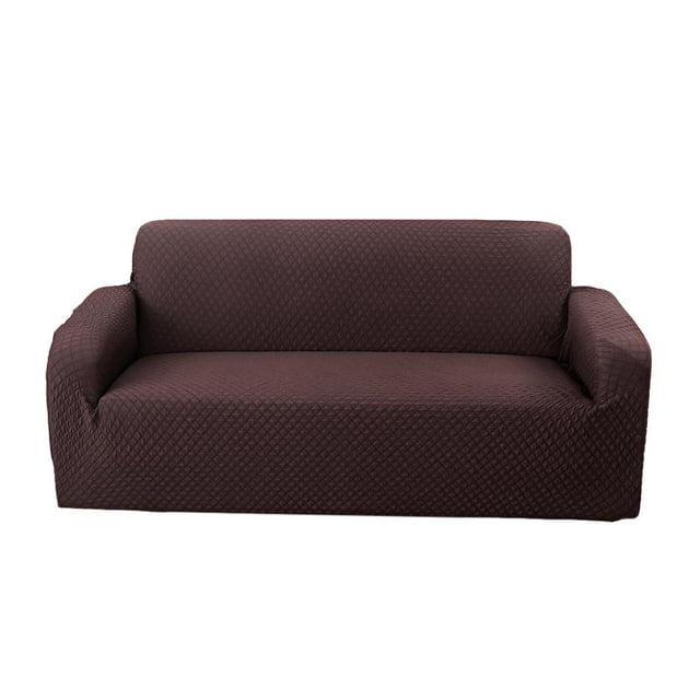 Protector Cubierta de Sofá de Muebles Con Estilo De 2 Pzas, Totalmente Elástico, Impermeable, Elástico, Completamente Cubierto marrón Baoblaze Funda de sofá Loveseat