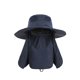 thumbnail image 1 of Soidarity Sombrero plegable de verano a prueba de sol con protector facial Tapa protectora extraíble Protector facial a prueba de polvo Escalada al aire Mochilas de mochilero Azul oscuro Soidarity OD022465-02, 1 of 6