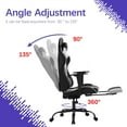 thumbnail image 4 of FDW White Gaming Chair - Ergonomic High Back w/Footrest & Lumbar Support， Racing Style Office Chair, 4 of 7