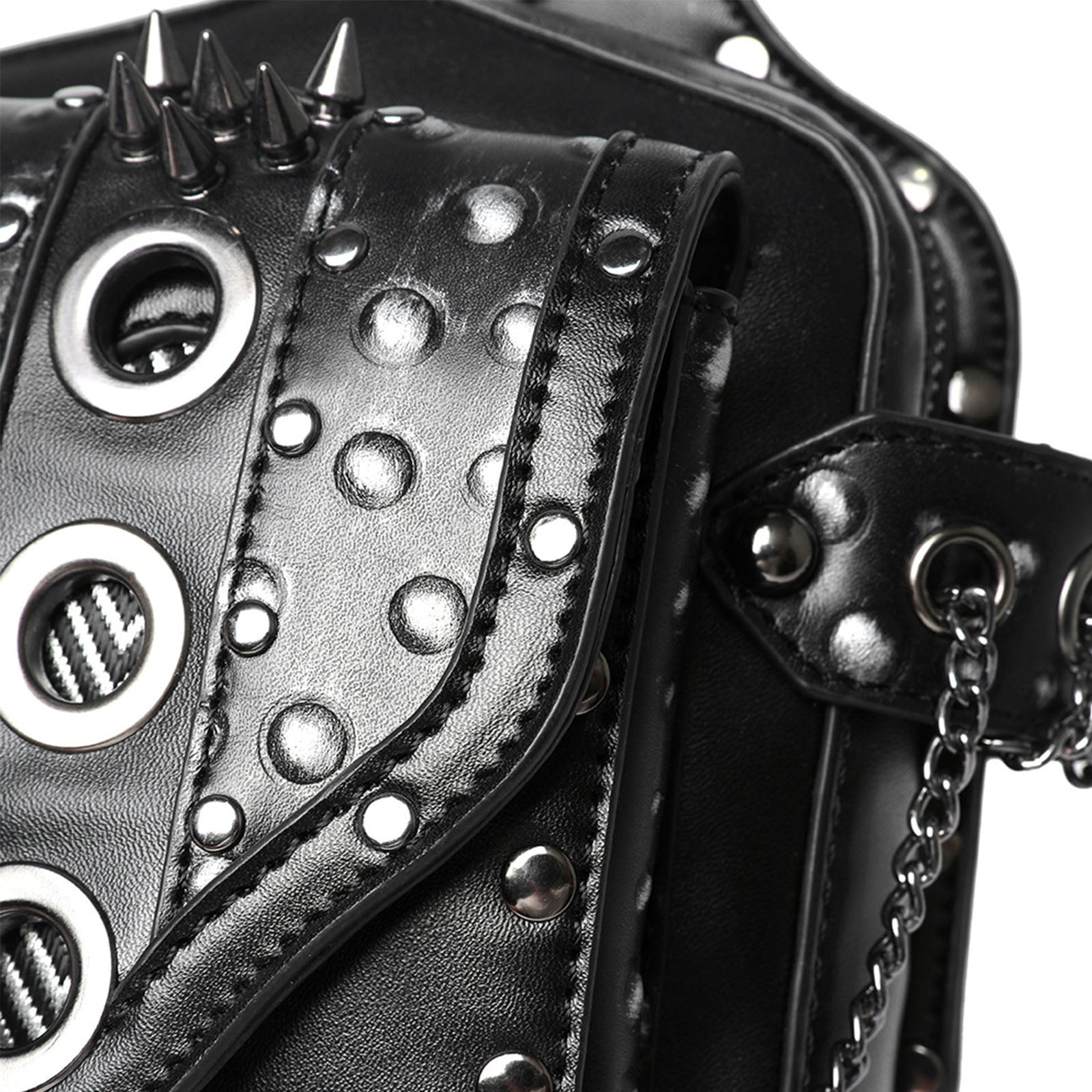 Yokua Steampunk Waist Bag Fanny Pack Fashion Gothic Leather Shoulder Crossbody Bags