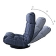 thumbnail image 4 of Bellemave Recliner, Accent Chair with Ottoman, Sleeper Sofa with Adjustable Angle Backrest and Footrest, Floor Chair for Living Room, Bedroom(Navy), 4 of 11