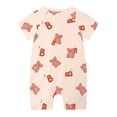 thumbnail image 3 of Beilxfa Infant Baby Boys Short Sleeve Romper Newborn Cotton Two Way Zipper Jumpsuit Toddler Summer Bodysuit 3M-3T, 3 of 8