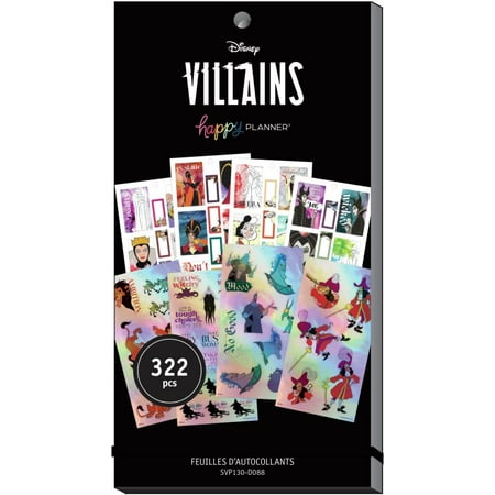 UPC: 0673807650398 | The Happy Planner Disney Villains Value Pack Stickers 322pcs