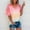 Red, variant on ALLLIST Spring Tops for Women Blue Short Sleeve V-Neck Gradient T-Shirts Womens T Shirts L